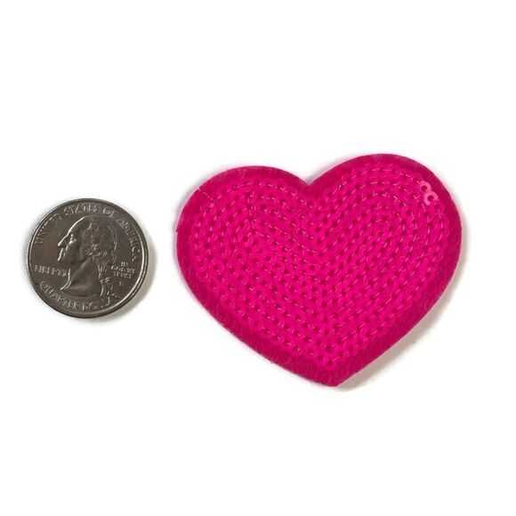 Pink Heart Sequins Patch - Picture 2 of 3